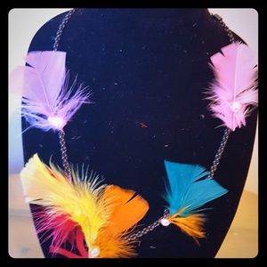 Handmade feather necklace